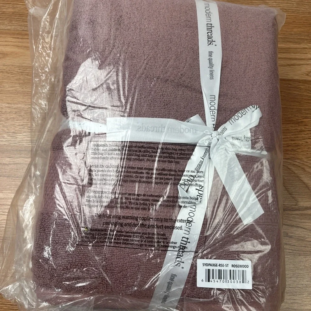 Modern Threads 6 Piece Pax Jacquard Towel Set in Rosewood Bath,Hand,Washcloths